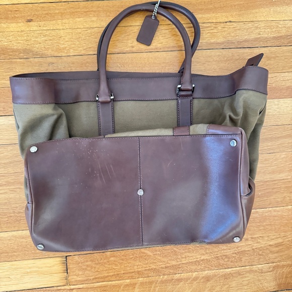 Coach Men’s Canvas and Leather Tote bag | NWOT - Picture 5 of 8